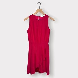 Amanda Uprichard Silk Tulip Wrap Hem Dress